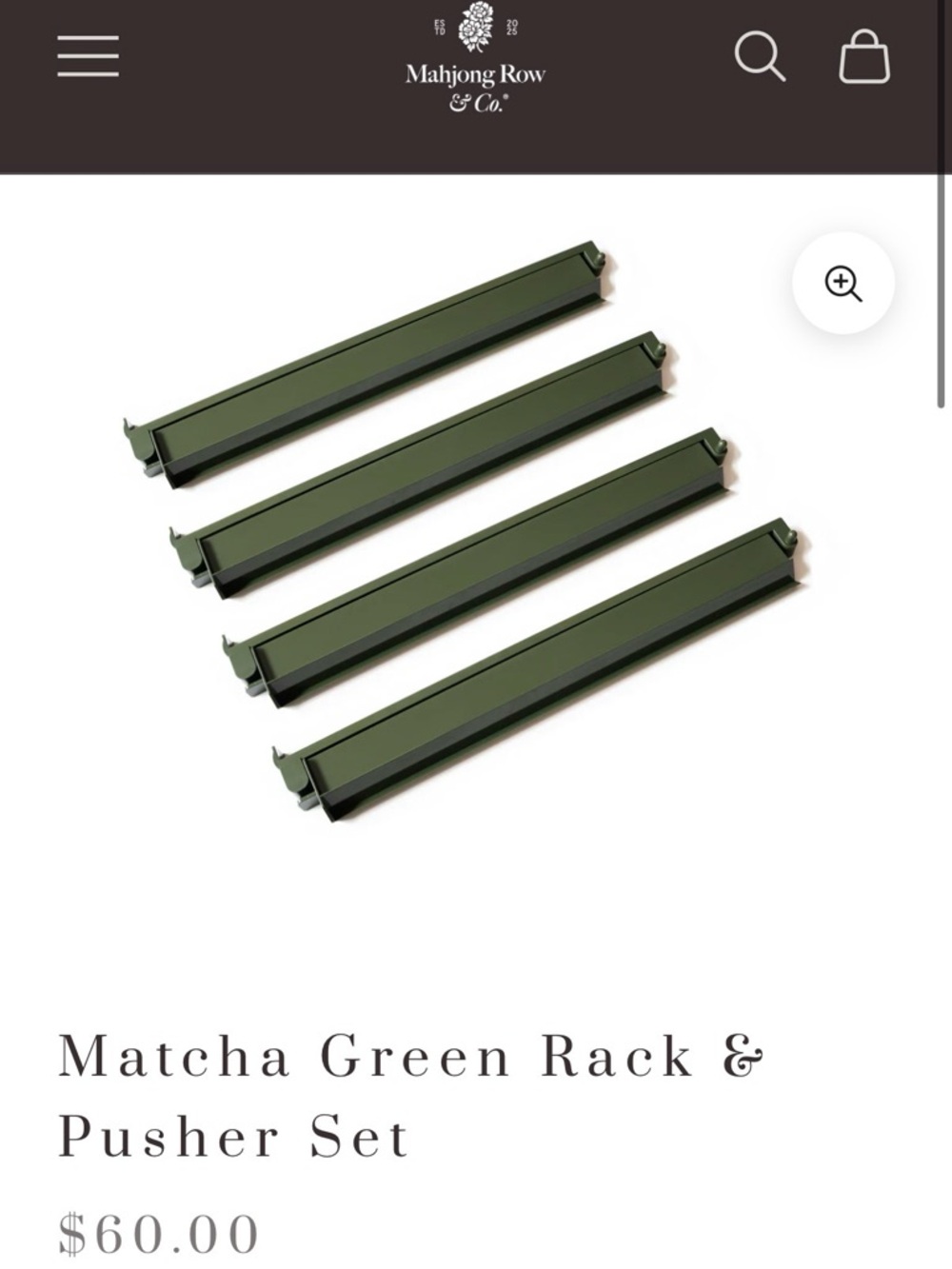 Sold Out Brand New Mahjong Row and Co Matcha Racks